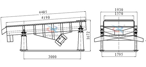 1540直線振動(dòng)篩結(jié)構(gòu)圖